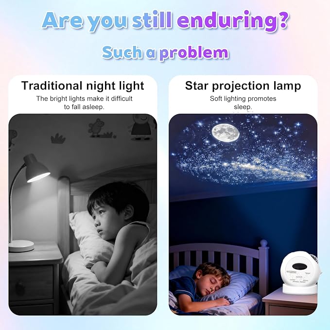Aurora Starlight Sky Projector Night Light Features Bluetooth Music Playback & 5 Galaxy Projection Modes — Bedroom Nebula Ceiling LED Light Children Room Decor Holiday and Birthday Gift,Timer & APP