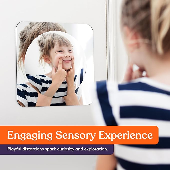 Special Supplies Sensory Bubble Wall Mirror - Interactive Acrylic Mirrors for Wall Decoration and Sensory Toys for Kids Classroom or Home -Sensory Room Decor -Visual, Tactile Stimulation (1 Pk)