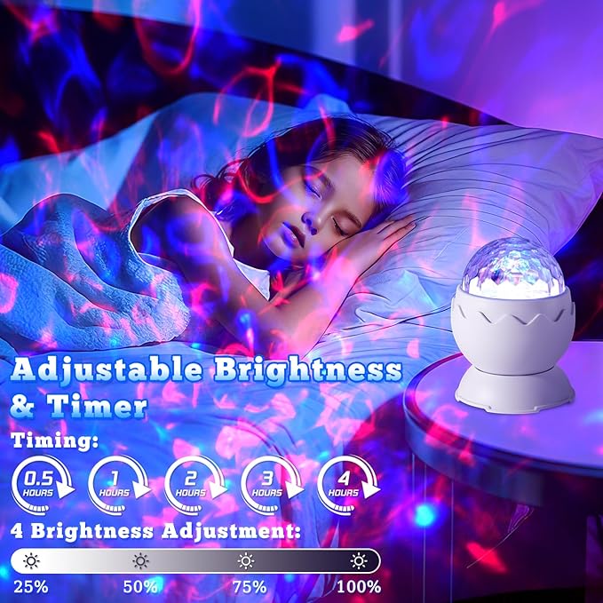 Galaxy Projector, Light Projector, Night Light Projector with Remote Control, Galaxy Light Projector, for Kids Adults, Bedroom, Home Theater, Christmas, Birthdays (White)