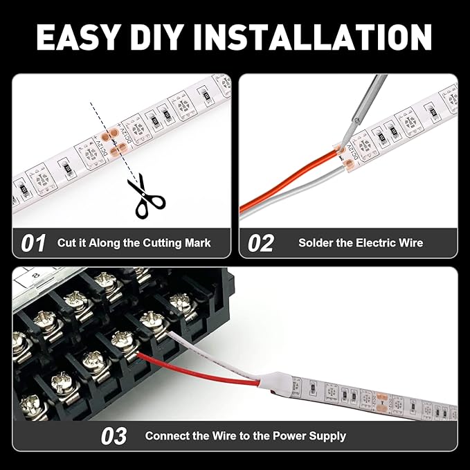 20ft LED Strip Lights 12V Waterproof, Marine LED Lights Ideals as Under Gunnel, Deck, Boat Interior Lights for Kayak, Jon Boats and Fishing Boats (White)