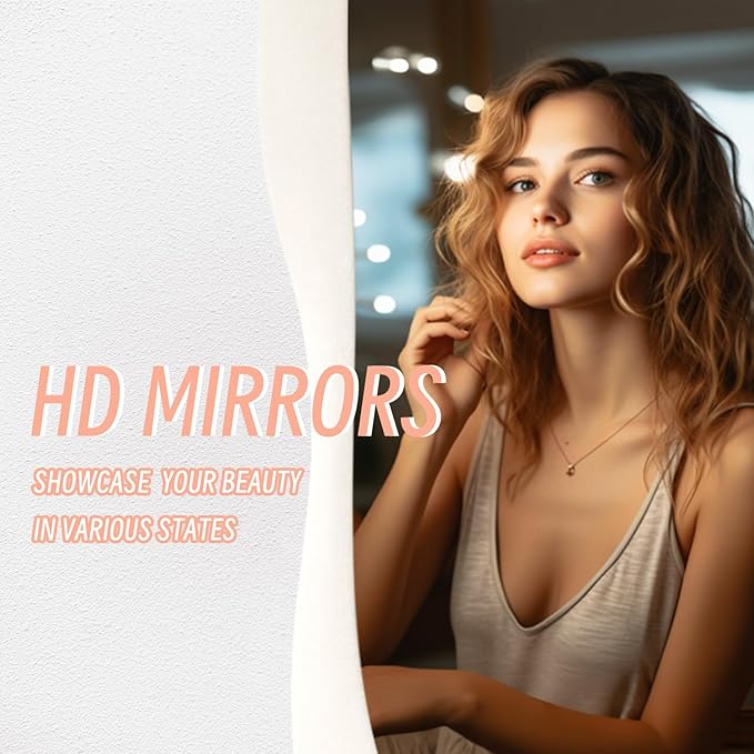 Rowjut Full Length Mirorr, 63"x24" Mirror Full Length, Irregular Wall Mounted Mirror, Standing Floor Mirror with Flannel, Wavy Body Mirorr Hanging or Leaning Against Wall for Bedroom (White)