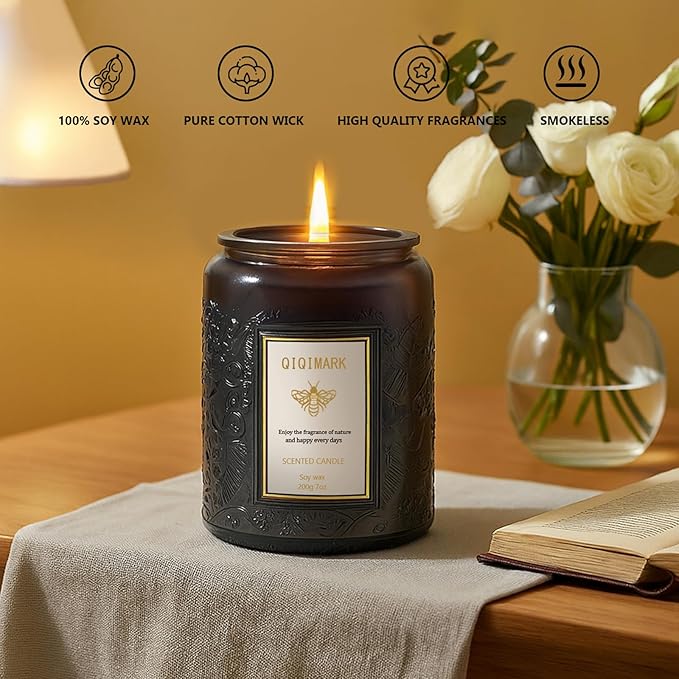 Candles for Home Scented, Christmas Gifts Candle Set for Women, Blue Volcano 7 oz 50 Hour Soy Wax Long Lasting Candles Gift for Birthday Mother's Thanksgiving Day Present
