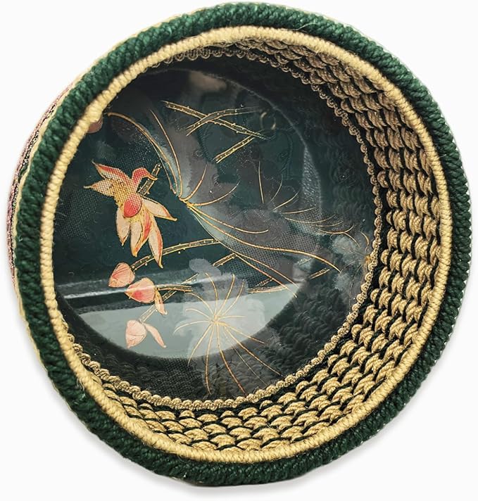 Zenpeace Wicker Basket, Round with Lid，Suitable For Hand-Woven Basket In Bedrooms, Kitchens, Bathrooms and Living Rooms, for Organizing and Decorating Projects, Storage Clothes and Various Items