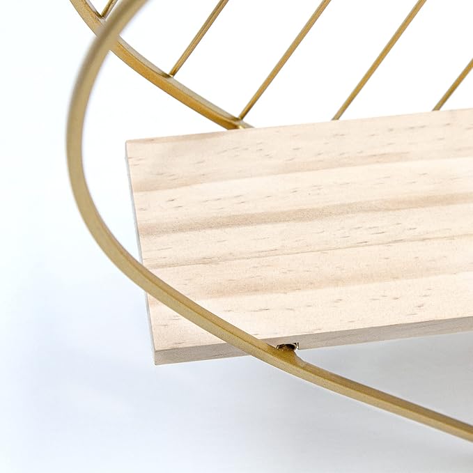 Afuly Floating Shelf Wall Mounted Gold Heart Shaped Hanging Shelves for Wall Modern Minimalist Shelf Storage Organizer Rack for Bedroom Living Room Nursery Room Decor Christmas