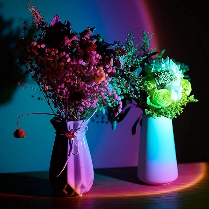 Sunset Lamp Sunset LED Projection 180 Degree Rotation USB Rainbow Projection Lamp Night Light Romantic Projector for Home Party Living Room Bedroom Decor (Rainbow)