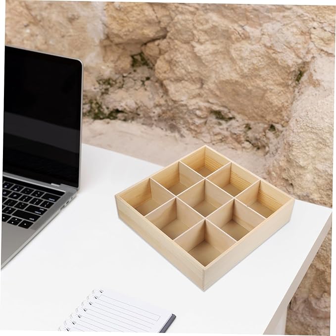 NOLITOY Wooden Jewelry Box Storage Organizer Compartment Desktop Makeup and Jewelry Organizer Elegant Design for Vanity Desk for Women