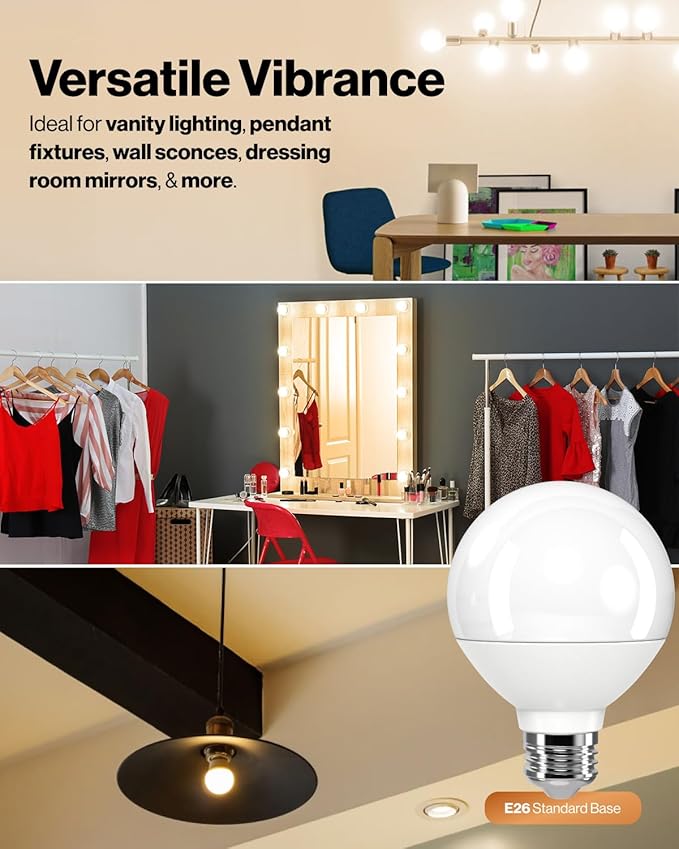Sunco 12 Pack G25 LED Light Bulbs, Globe Vanity Lights for Bathroom High Output, 1000 LM, 11W (100W Equivalent), 2700K Soft White, Dimmable, E26 Base, Round Frosted Decorative Bulb UL