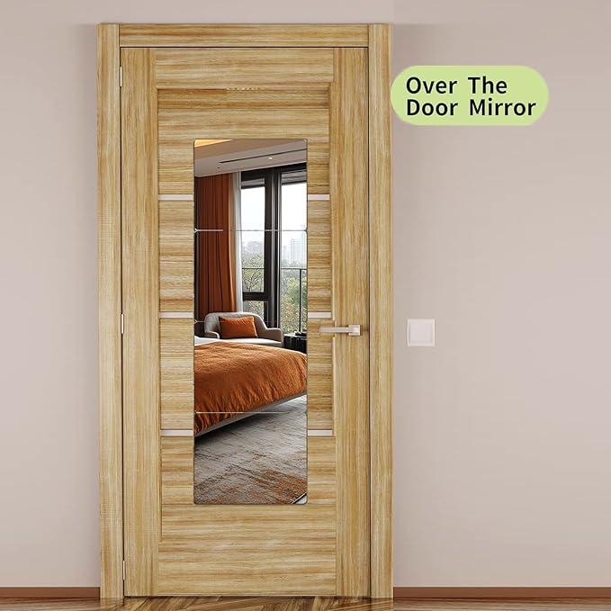 Unbreakable Door Mirror Full Length,Full Body Mirror for Kids, 4PCS x 15 x 15 inch About, Shatterproof Plexiglass Long Mirrors for Bedroom Closet, Children Plastic Mirrors Non Glass Stick on Miroir