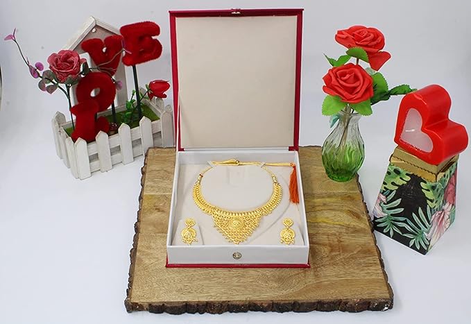 atorakushon Satin Maroon 1 Piece Jewellery Box Make Up Box Necklace Pouches Earrings Studs Organizer Box for Travelling Organizer For Women And Girls