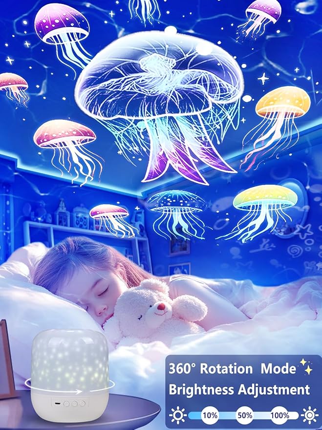 21 Sets of Films, Projector Night Light for Kids Bedroom, Baby Projector for Ceiling, Star Galaxy Night Lights with 360° Rotation Dimmable for Kids Baby Girls, Birthday, Christmas, Nursery, Room Decor