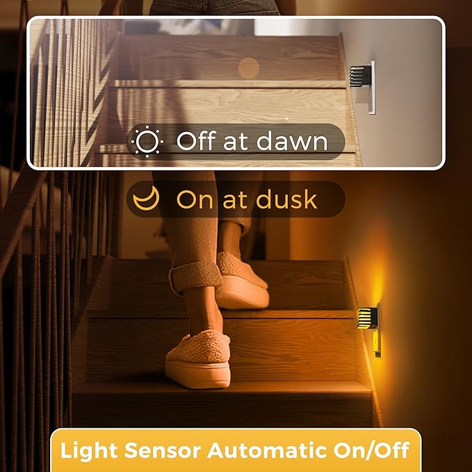 L LOHAS LED Night Lights Plug into Wall, 2 Pack Modern Night Light with Dusk to Dawn Sensor, Dimmable Plug in Night Light, Adjustable Brightness, for Bedroom Bathroom Hallway (Black)