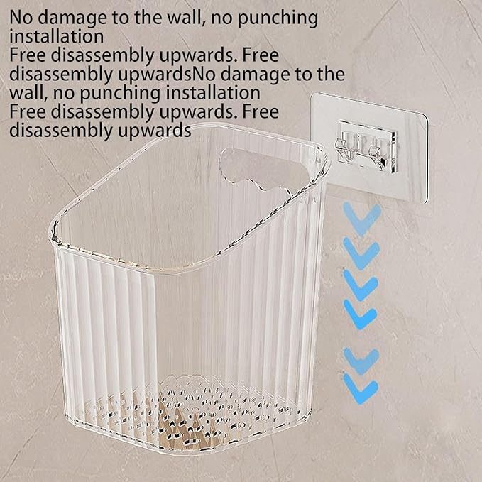 Adhesive Acrylic Shelves - Clear Wall Mounted Organizer Display Shelf | Storage Bins Containers for Bathroom Office Pantry Dorm Home Apartment RV Makeup Cabinet Garage