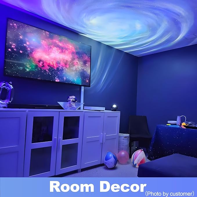 Larger Coverage Area Galaxy Projector,with Changing Galaxy Shapes Star Projector,Night Light with Bluetooth Speaker,White Noise,Teen Girl Gifts Trendy Stuff, Star Lights for Ceiling,Bedroom Decor