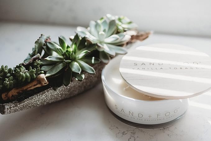 Sand + Fog Scented Candle - Golden Spice - Additional Scents and Sizes – 100% Cotton Lead-Free Wick - Luxury Air Freshening Jar Candles - Perfect Home Décor for Your Cocktail Table – 23 oz