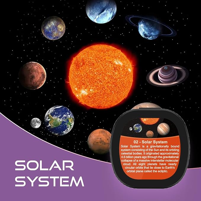 Set of 6 Replaceable Galaxy Projector Disc – for Samosvit Home Planetarium Galaxy Projector with Meteor Effect – Gift for Kids (Cosmic Nebulas 1/6) Galaxy Disc