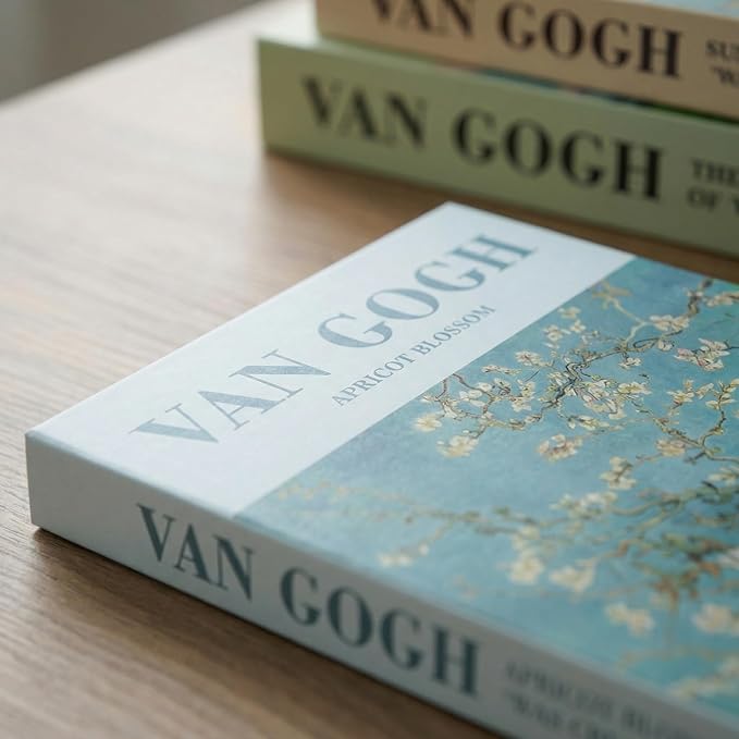 Van Gogh Art Decorative Books - Coffee Table Decor - Decorative Book for Home Decor-Faux/Fake Books for Decoration Minimalist Book Box for Coffee Table,Bookshelf, Living Room,TV Stand