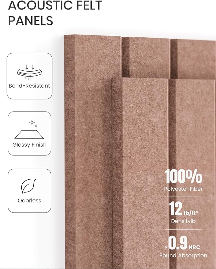 Large Felt Bulletin Board 36"x24" Cork Board Alternative - 6 Pack with 40 Safe Removable Adhesive Tabs, Cork Boards for Walls Felt Boards for Home Office Classroom Pin Board-Terracotta