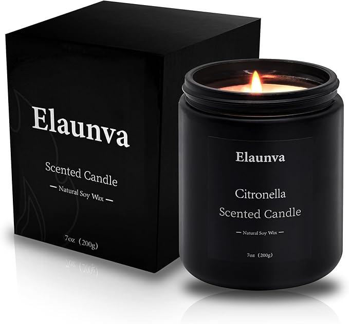 Outdoor Citronella Candles,7 oz (200g) Natural Soy Wax Candles,Aromatherapy Candles for Home Decor & Relaxation,Relaxing Gift for Men & Women,Must-Have for Spring Summer Outdoor Activities