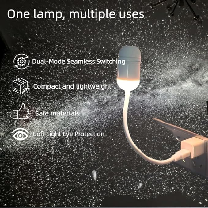 Galaxy Projector Night Light, 2-in-1 Starry Sky Projector with Adjustable Brightness, 360° Rotating USB Mini Night Light for Kids Bedroom Room Decor(3 Films)
