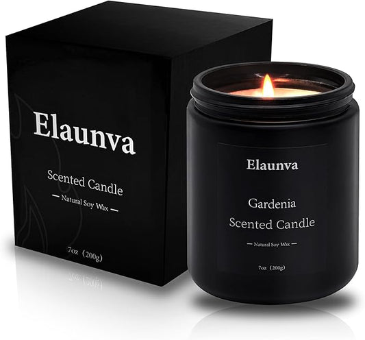 Gardenia Scented Candle, 7oz(200g) Natural Soy Wax Aromatherapy Candle, Spring Home Fragrance, Home Decoration, Stress Relief & Relaxation, Perfect Spring Gifts for Men and Women