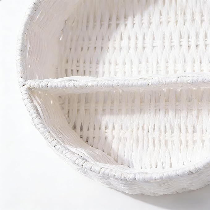 Panda Nursery Decor Wall Shelf, Handwoven Wicker Nursery Shelves for Wall, Wall Mounted Shelf for Small Books, Toys & Decor