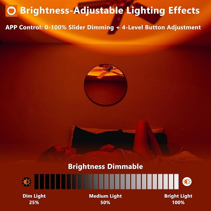 Sunset Lamp with USB Port - 360° Rotatable Multicolor Sunset Light Projector, Great for Room/Bedroom Decor, Photography, Party, TikTok Live | Halloween & Christmas Gift (2)