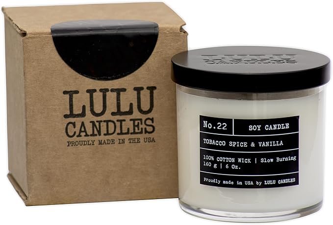 Lulu Candles | in The Mood | Luxury Scented Soy Jar Candle | Hand Poured in The USA | Highly Scented & Long Lasting- 6 Oz.