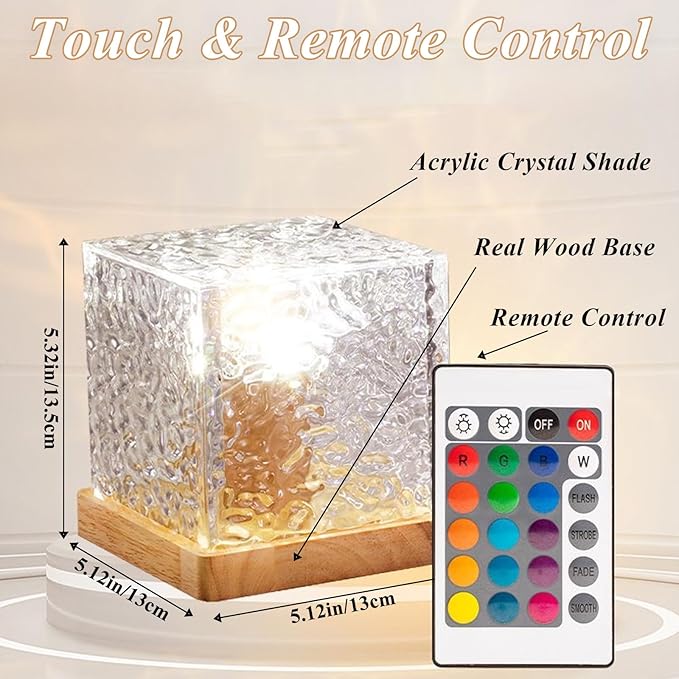 2Pack Aurora Ocean Wave Lights Projector,16 Colors 4 Modes Northern Lights Dimmable Ambient Mood Lighting for Shower,Crystal Color Changing Night Light for Bedroom Playroom Bathroom (Large)