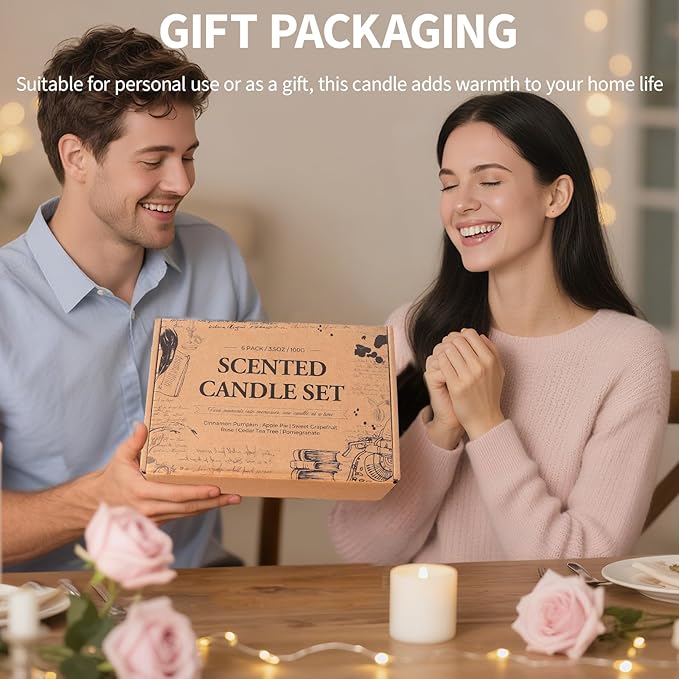 Candles for Home Scented, 6 Pack Scented Candles Gift Set for Women, 21 oz 150 Hour Long Lasting Soy Candle, Aromatherapy Candle Gifts for Her, Birthday, Valentine, Christmas, Anniversary Present
