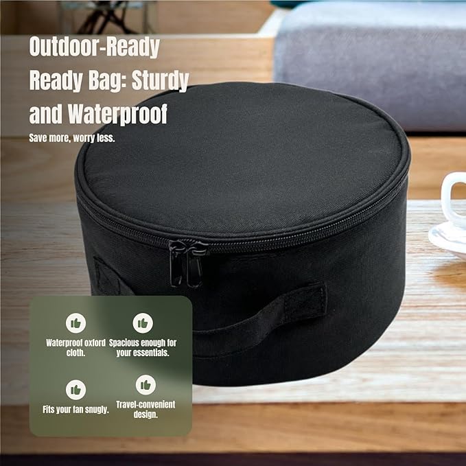 Folding Fan Storage Bag Makeup Bag Multipurpose Dustproof with Zipper Portable Fan Handbag for Camping Travel Outside Picnic, 12inch