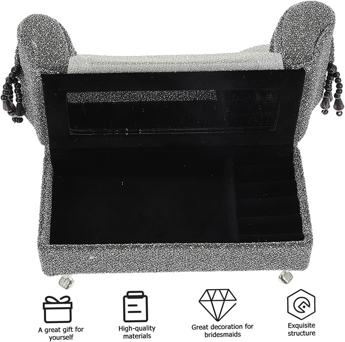 Hemobllo 1pc Sofa Shape Jewelry Box Organizer for Earrings and Necklaces Unique Desktop Ornament for Stylish Storage for and Special Occasions