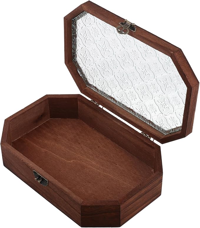 Homoyoyo Retro Style Storage Box Makeup Organizer Desk Vintage Small Trinket Box Home Decor