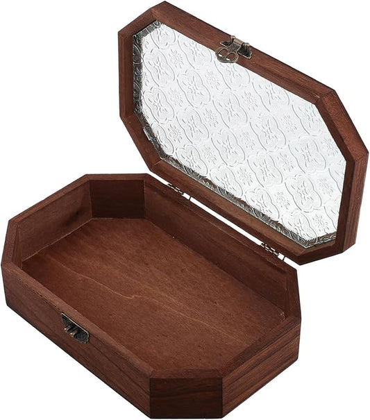 Homoyoyo Retro Style Storage Box Makeup Organizer Desk Vintage Small Trinket Box Home Decor