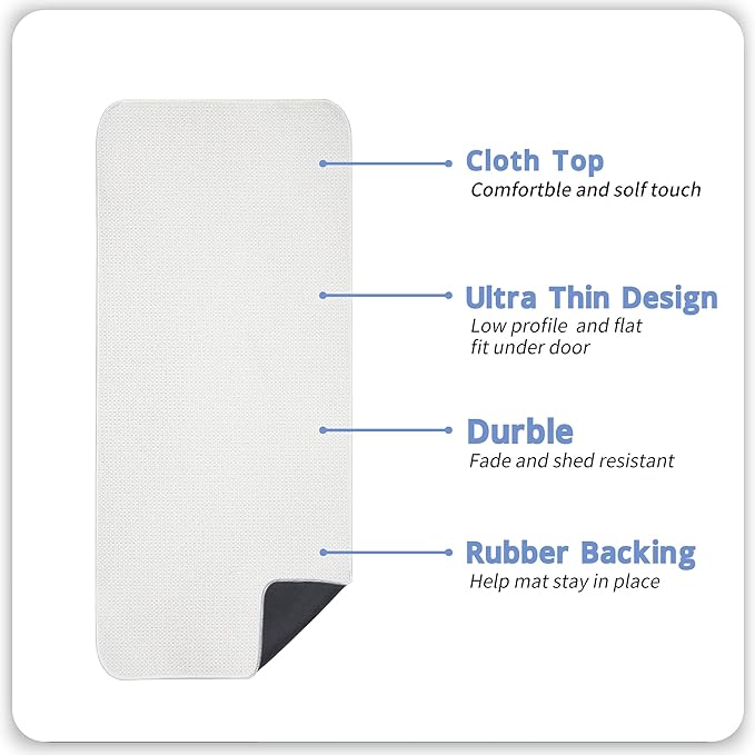 Bosap Bath Mat,Ultra Thin Bathroom Runner Rugs,Large Bath Mats for Bathroom,Quick Dry,Non-Slip,Machine Washable,Low Pile,Bath Rug,Shower Outside,Sink,Home Decor Accessories.Cream,3'x4'(36x48inch)