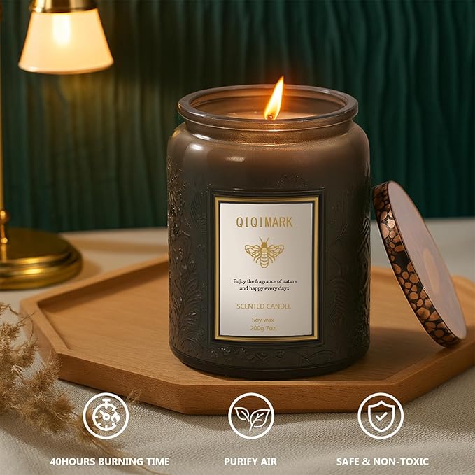 Candles for Home Scented, Christmas Gifts Candle Set for Women, Blue Volcano 7 oz 50 Hour Soy Wax Long Lasting Candles Gift for Birthday Mother's Thanksgiving Day Present