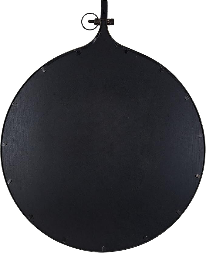 Kate and Laurel Yitro Round Wall Mirror; 30 x 37; Bronze; Decorative Versatile Rustic Wall Decor