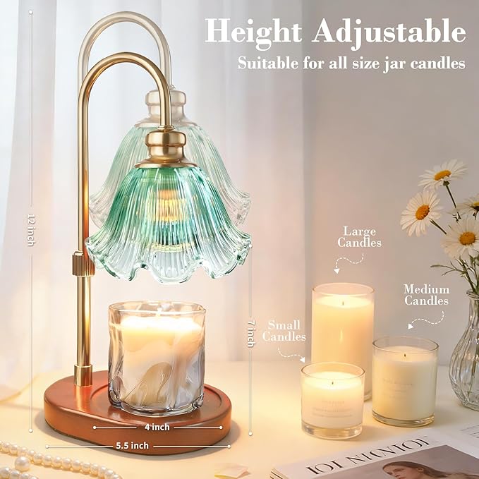 Banbanda Candle Warmer Lamp with Timer: Mothers Day Gifts,Birthday Gifts for Women, House Warming Gifts New Home Decor – Height Adjustable Candle Lamp