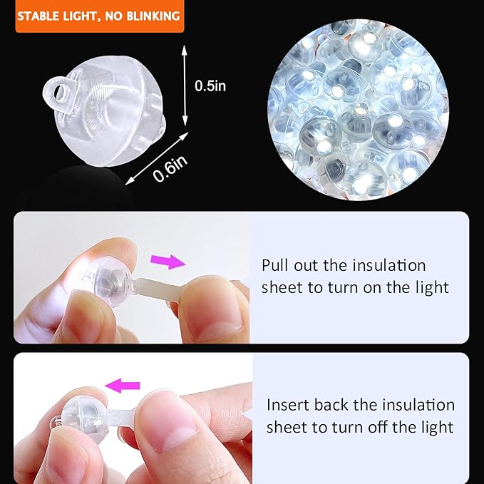 200PCs Mini Led Lights with Hooks,Long Standby Time Balloons Light, Mix Colors for Party Decorations, Paper Lantern Easter Eggs Birthday Wedding Halloween Christmas Decoration(Warm and White)