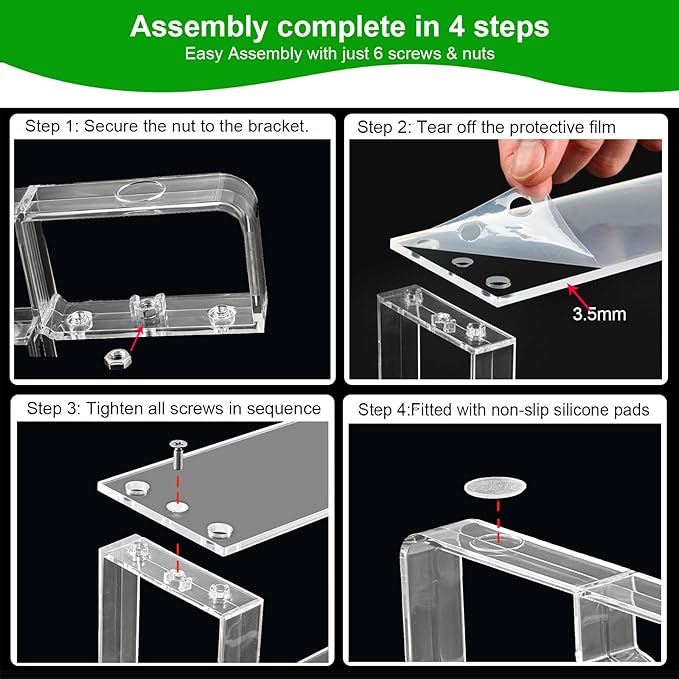 Perfume Organizer Stand,Cologne Organizer for men,3 Tier Acrylic Display Risers, Cupcake Stand Holder, Large Shelf Risers Decoration for Figures, Dessert Shelves for Party (Clear, 3 Tiers-14“)