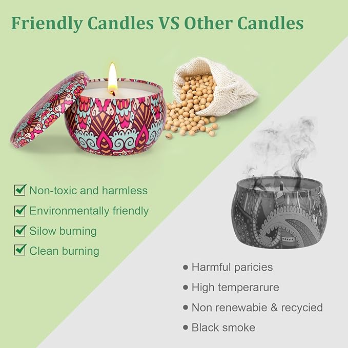 Scented Candles Gifts for Women 4 Pack Aromatherapy Candle Up to 90 Hours Home Scented Candles Set Soy Wax Candles for Christmas Day, Birthday, Mothers Day, Valentine's Day