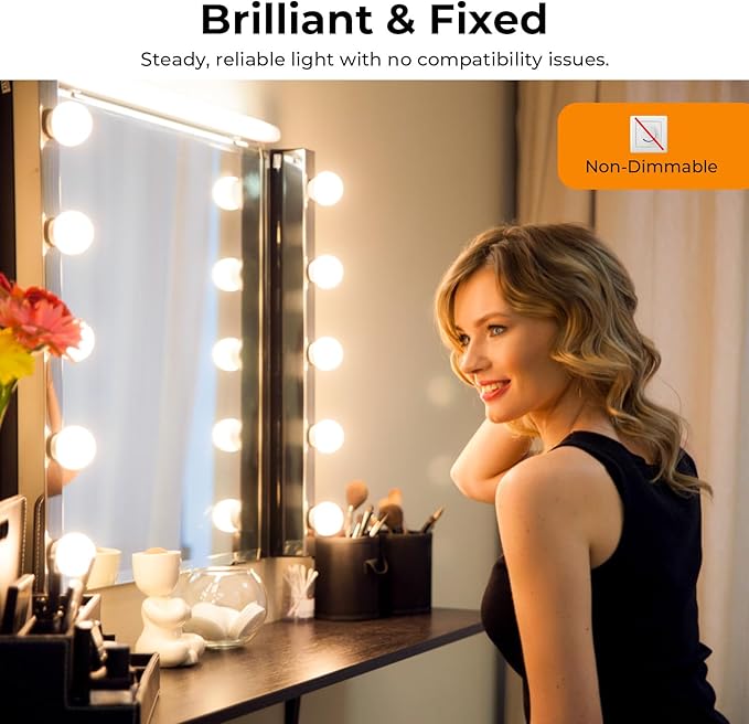GvvooHome Vanity Light Bulbs for Bathroom, G25 LED Globe Light Bulbs for Makeup Mirror Dressing Room, 60W Equivalent, 2700K Soft White, 800LM, E26 Base, Non-Dimmable, 6-Pack