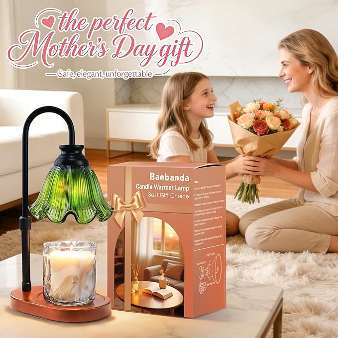 Banbanda Candle Warmer Lamp with Timer: Mothers Day Gifts,Birthday Gifts for Women, House Warming Gifts New Home Decor – Height Adjustable Candle Lamp