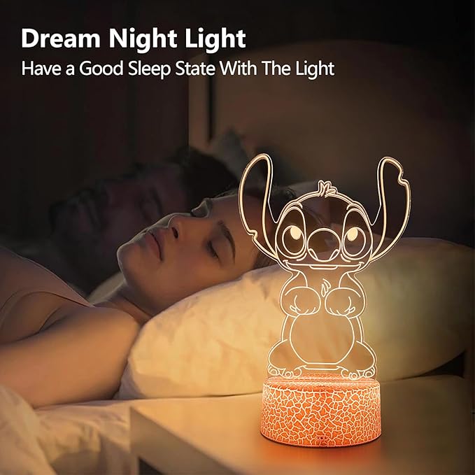AIHYING Cool Night Light,16 Color Night Light,3D LED Lamp with Smart Remote Control,Boy Gifts for Children's Room Decoration,Christmas Holiday Gifts
