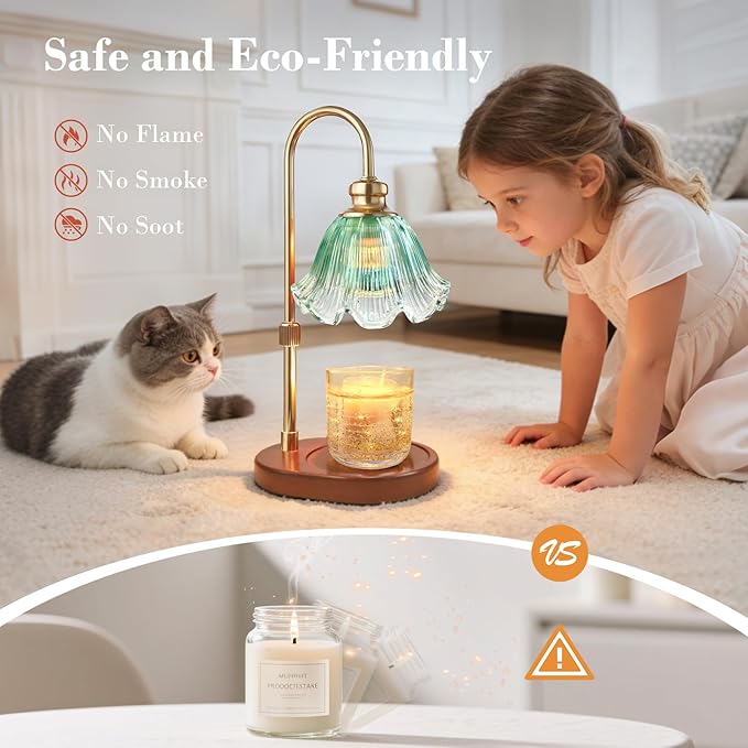 Banbanda Candle Warmer Lamp with Timer: Mothers Day Gifts,Birthday Gifts for Women, House Warming Gifts New Home Decor – Height Adjustable Candle Lamp