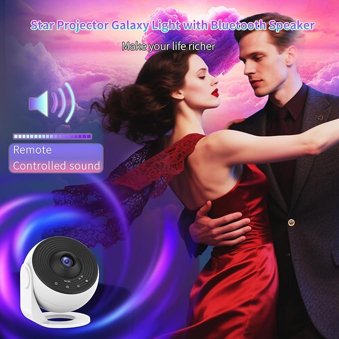 Galaxy Projector Pro Sound Machine, 13 in 1 Planetarium Star Projector for Bedroom, Bluetooth Music & White Noise,Ceiling Night Light with Timer,LED Space Galaxy Lam for Kids Adults Room