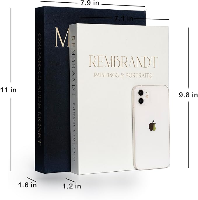 Modern Decorative Books Set of 2 - Stylish Coffee Table Books for Home Decor, Shelf Decor Aesthetic - Decorative Boxes for Modern Table Decorations