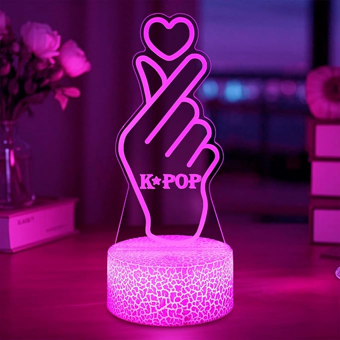 K-pop Decorative Night Light, 16 Color Change Decor with Remote, Kpop Merchandise Gift Perfect as a K-pop Fan Gift or Holiday Present