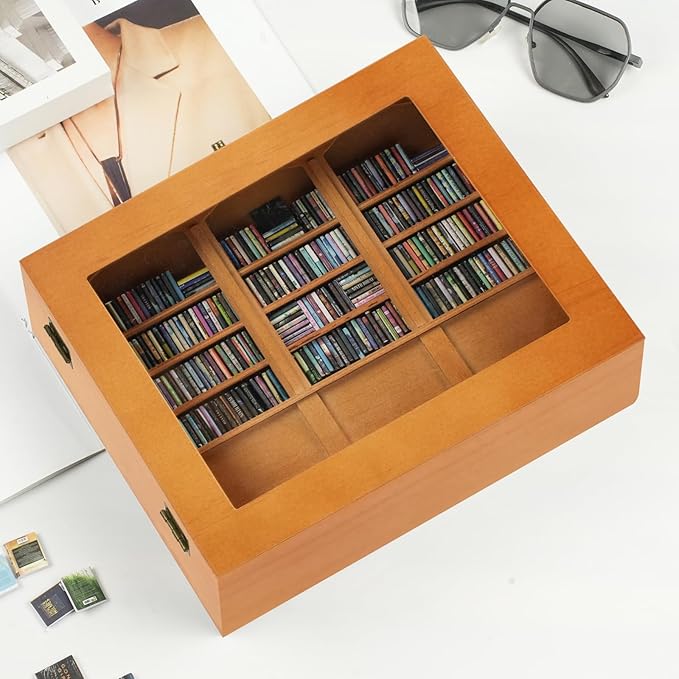 Anxiety Bookshelf - Shake Off Your Anxiety,Miniature Display Shelf,Contains 240 Miniature Book Models,Antique Style Gift Decoration Mini Bookshelf (Brown)