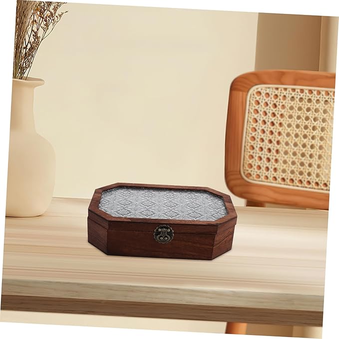 Homoyoyo Retro Style Storage Box Makeup Organizer Desk Vintage Small Trinket Box Home Decor