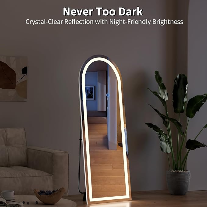 Koonmi Full Length Mirror with LED Lights 56"x20"